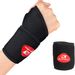 Breathable Wrist Brace Fitness Weightlifting Basketball Sports Material Adjustable Wrist Strap Supports Fits for Both Right and Left Hands(Black)
