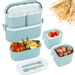 Bento Box for Kid,Lunch Box,with 3 Compartments 800ml+2x150ml,Leak Proof, Dishwasher and Microwave Oven Safe with Cutlery for Kids