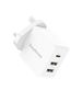 DeepDream USB C Plug Charger,32W 3 Port PD Wall Charger with 20W Power Delivery Type C Fast Mains Power Adapter Plug for iPhone 12 Pro SE /11 Pro/XS/XR/X/8/ iPad Air/Samsung S20/A80 Huawei-White