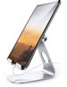 Save £3.00 - Lamicall Tablet Stand, Adjustable Tablet Holder - Desktop Stand Dock Compatible with New iPad 2020 Pro 9.7, 10.5, 12.9, Air mini 2 3 4, Switch, Samsung Tab, other Tablets - Silver