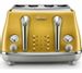 HALF PRICE! DELONGHI Icona Capitals CTOC4003.Y 4-Slice Toaster - Yellow - Currys