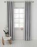 Argos Home Ribbed Lined Eyelet Curtain - 168x183cm - Grey.