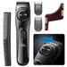 Beard Trimmer Men - OriHea Adjustable Professional Mens Hair Clippers Cordless with with Dial Fast USB Charge Rechargeable, Beard Hair Trimmer for Men with Led Display for Beard,Hair and Body (Black)