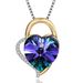 Jewellery for Women Necklace with Crystal from Swarovski,"Love You Forever" White Gold Silver Heart Pendant, Birthday Anniversary Valentines Day Gift for Her Women Mum Wife Girlfriend