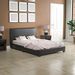 Save £9.04 - Vida Designs Lisbon Small Double Bed, 4ft Bed Frame Upholstered UKFR Faux Leather Headboard Low Foot End Bedroom Furniture, Black