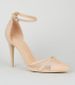 Save 42% - Pale Pink Suedette Strappy Mesh Stiletto Court Shoes