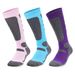 Kuyou Ski Socks Women Men,3 Pairs Cashmere-Like Long Hose Winter Thermal Skiing Socks, Hiking Socks Women Size UK 3-8 / Eur 35-41,Men Size UK 6-11 / Eur 39-45 for Skiing,Snowboarding,Hiking,Skating