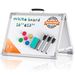 Small Whiteboard Dry Erase Boards, Portable White Board Double Sided Magnetic Board Stand, Foldable Desktop White Boards Easel for Kids Students Teacher for School Home Kitchen Office 12x16 Inch