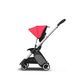 Bugaboo Ant Black/Neon Red, Lightweight Travel Pushchair with Compact Fold, Converts Into Pram