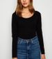 Save 81% - Black Scoop Neck Long Sleeve Bodysuit