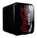 Save £6.49 - Koolatron Coke Zero Mini Fridge 4 Liter/6 Can Portable Fridge/Mini Cooler for Food, Beverages, Skincare -Use at Home, Office, Dorm, Car, Boat-AC & DC Plugs Included, Red, black