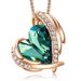 HALF PRICE! CDE Love Heart White/Rose Gold Necklaces Jewellery for Women Crystal Pendant Ladies Necklace Anniversary Birthday Valentines Day Jewelry Gifts for Her for Wife Mum