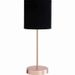 Wilko Black Copper Velvet Table Lamp