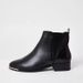 Save 30% - Black metal toe chelsea flat ankle boots