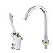 SunshineFace G1/2 Water Faucet, Bathroom Laboratory Basin Sink Foot Pedal Faucet Medical Hot Cold Copper Pedal Water Tap