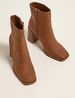 Block Heel Square Toe Ankle Boots