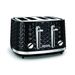Save 22% - Morphy Richards Vector 4 Slice Toaster 248131 Black Four Slice Toaster Black Toaster