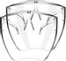 Save 20% - 1 Above Stylish Full Cover Transparent Glasses Face Visor | Reusable Plastic | Anti-Fog | Clear Face Lens | Dustproof | Windshield | for Women Men (Pack of 2)