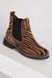 TIGER PRINT ANKLE BOOTS