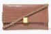Croc Effect Chain Clutch Bag
