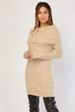 RIBBED PANEL JUMPER DRESS