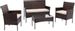4pcs Rattan Outdoor Garden Furniture Sofa Set Table & Chairs (Roger)