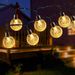 Solar String Lights 50 LED Outdoor String Lights Garden Crystal Ball Decorative Lights 24Ft Waterproof Indoor Fairy Lights for Home, Garden, Patio, Party, Yard, Christmas- Warm White