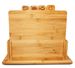 Save £4.50 - Matthew Wolf Natural, Organic Bamboo Chopping Board Set. Modern, Durable & Hard Wearing, 4-Piece Index Cutting Board Set with Stand, for use with Meat, Fish, Fruit & Vegetables, Bread.