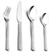 24 Pieces Cutlery Set, HaWare Stainless Steel Hammered Square Edge Knife Fork Spoon, Flatware Silverware Sets Service for 6, Mirror Polish & Dishwasher Safe, Home/Kitchen/Party