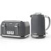 Breville Flow Kettle & Toaster Set with 4 Slice Toaster & Electric Kettle (3 KW Fast Boil), Grey