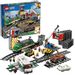 LEGO 60198 City Cargo Train Set Battery Powered Engine for 6 Year Old, RC Bluetooth Connection, 3 Wagons, Tracks and Accessories