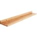 IBUYKE Solid Oak Timber Floating Shelf Wall, Creative U-shaped Shelf Display Racks for Living Room, Office, Bedroom, Bathroom, Kitchen, 90cm Wood color RF-GB545