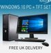 FULL DELL/HP DUALCORE /i3 /i5 DESKTOP TOWER PC & TFT COMPUTER SYSTEM WINDOWS 10