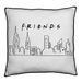 Friends Manhattan New York Square Cushion Pillow | TV Show Scene Design | Officially Licensed Reversible Two Sided Design