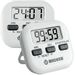 Save 25% - Kitchen Timer, WECKEW 2 Pack Digital Kitchen Timer Magnetic Countdown Stopwatch Timer with Loud Alarm, Big Digit, Back Stand, Hanging Hole for Cooking, Shower, Bathroom, Kids, Teacher(White)
