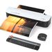 dodocool A4 Laminator Set, 4 in 1 A5 A6 Portable Thermal Laminator, 2 Roller Hot and Cold Lamination with 20 Laminating Pouches Paper Cutter Corner Rounder ABS Button for Home Office School Supplies