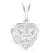 Save 25% - Tuscany Silver Sterling Silver Filigree Heart Locket on Curb Chain of 46cm/18"