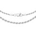 Save 25% - Tuscany Silver Women's Sterling Silver 1.8 mm Diamond Cut Rope Chain Necklace