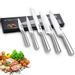 Kitchen Knife Sets, 5 Piece Stainless Steel HOBO Kitchen Knives with Ultra Sharp Blade and Frosted Handle, Includes Chef Knife, Bread Knife, Santoku Knife, Utility and Paring Knife, All in a Gift Box