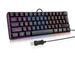 Laelr Gaming Keyboard, RGB Mechanical Keyboard Rainbow LED Backlit Feeling Smooth Linear Compact Design 61 Keys Ergonomic USB Wired Keyboard for Desktop, Computer, PC Gamer (Black)