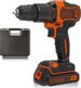 HALF PRICE! BLACK+DECKER 18 V Cordless 2-Gear Combi Hammer Drill Power Tool with Kitbox, 1.5 Ah Lithium-Ion, BCD700S1K-GB
