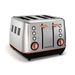 Save 23% - Morphy Richards Evoke 4 Slice Toaster Special Edition 240116 Brushed and Rose Gold Four Slice Toaster
