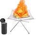 Save 29% - zhuolang Portable Fire Pit Outdoor Fireplace with Carrying Bag Rollable Stainless Steel Charcoal Mesh and Folding Stands Picnic Bonfire Firepits Wood Burning for Travel Camping and Backyard (Silver)