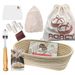 10 Inch Oval Bread Proofing Basket, AOACY Banneton Basket with Storage Bag, Bread Lame, Dough Scraper, Cloth Liner, Starter Recipe for Home Baker, 100% Natural Rattan Sourdough Proving Basket