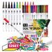 JOSEKO Couloring Pen Sets 24-color Dual Art Marker pen for Paper, Leaves, Wood Marker with Fine Tip and Brush Tip Drawing Pens