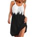 Women Sleeveless Beach Dress Bikini Swimsuit Cover Up Summer Beachwear Mini Strappy Dresses Sleeveless Loose Summer Dress Beach Sundress Mini Dress Casual Long Tshirt Mini Dress