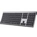Bluetooth Keyboard Wireless, Multi-Device Rechargeable Wireless Keyboard Qwerty UK Layout for Laptop, Computer, iPad, Smartphone, MacBook, Tablet, Windows, Mac OS X, Android, Space Gray