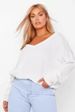 Plus Jumper v Neck Detail Front and Back Now £13.50 at Boohoo