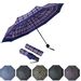 Eső Fecske Fashion Compact Travel Folding Umbrella Manual Open & Close 8 Ribs Lightweight Windproof Reinforced Canopy Umbrella Portable Uv Proof Sun Umbrella for Men Women (Blue-Red-White)