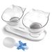 Cat bowls with stand cat food bowl with 15 ° incline angle personalised pet bowls feeding and watering supplies for cats